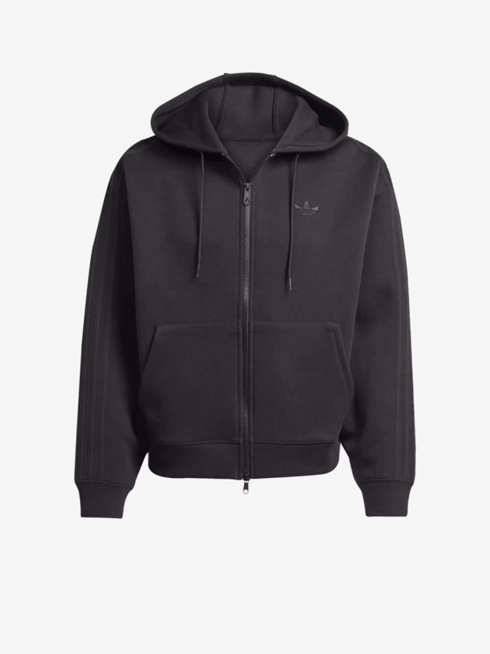 adidas Black Full-Zip Hoodie Sweatshirt